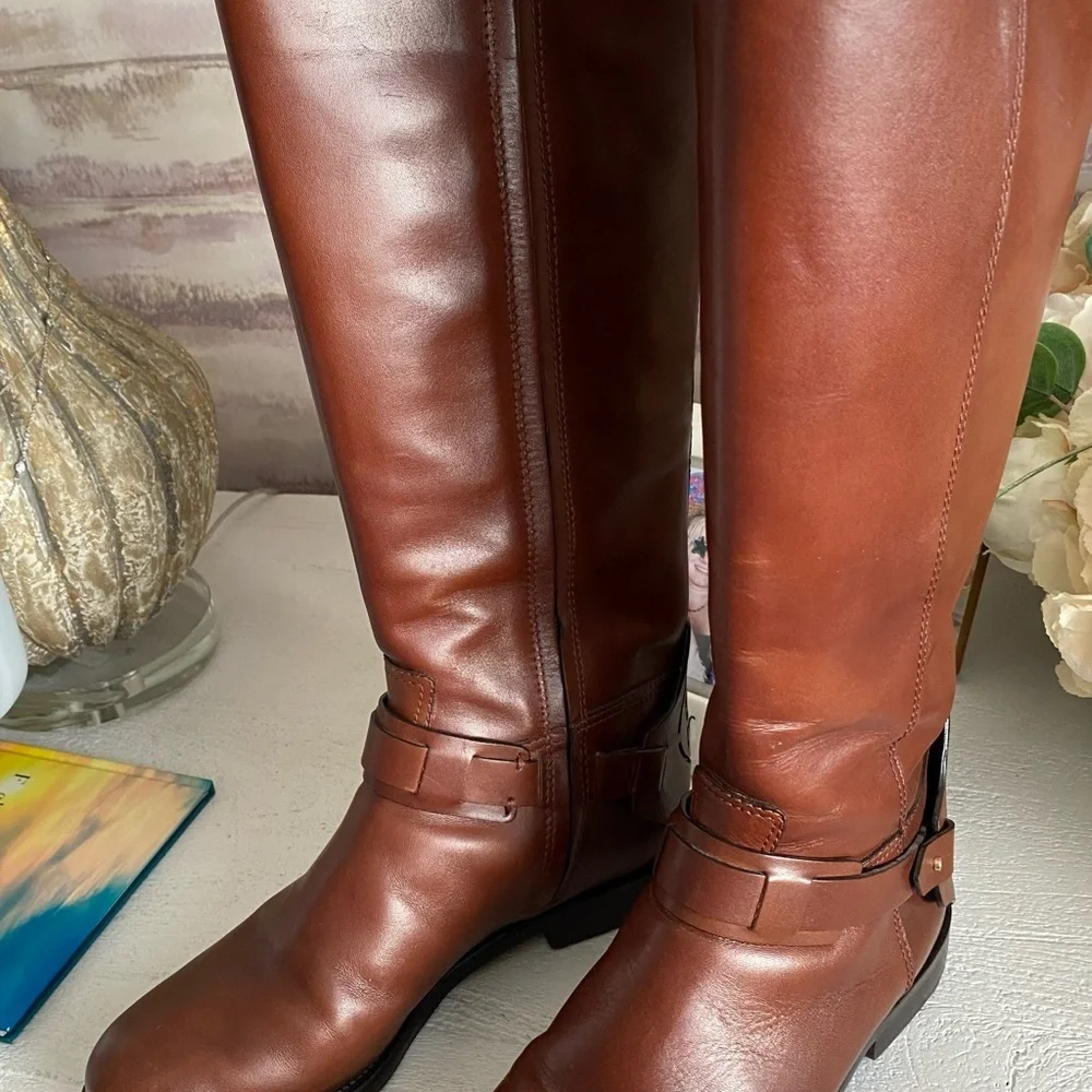 Tory Burch Derby Riding Boot in Almond 8.5. Worn once!!!